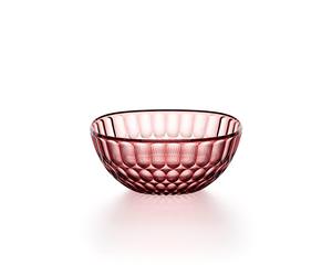 Contenitore insalatiera Media l. 25 Decoro Vanity Pio eTito Toso in acrilico Bio-based Dimensioni L Ø25xh11 cm - 2500 cc Malva rosso