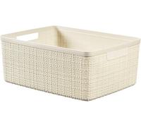 Contenitore jute medium basket bianco
