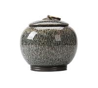 Contenitore Kiln Change Tea Canister Ceramic Medium Storage Sealed Green Black Tea Barattolo da tè in foglie sciolte Set da tè fresco per la conservazione degli alimenti(Yellow)
