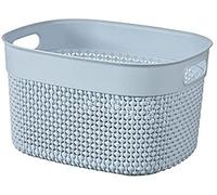 Contenitore kis filo baskets XS stone blu cm23,5x17,5x12h