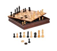 Dal Negro 02684 - Contenitore in Legno Scacchi Dama, 36 cm