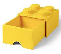 Contenitore LEGO Brick 4 Cassetto Giallo