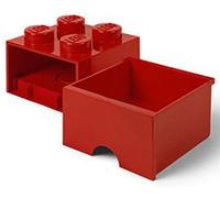Contenitore LEGO Cassetto Brick 4 Rosso