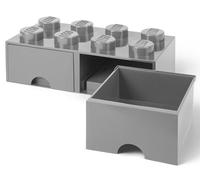 Contenitore LEGO Cassetto Brick 8 Grigio
