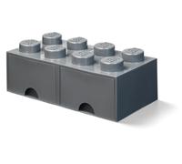 Contenitore LEGO Cassetto Brick 8 Grigio Scuro