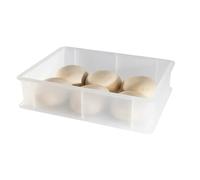 Contenitore Lievitazione Pizza, 1 Box Impilabile 40x30x10 Senza Coperchio | CookandSupply Cassetta Lievitazione Pizza e Pane BPA-free, Scatole per Impasto Certificate di Grado Alimentare, Made in Italy