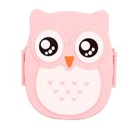 Contenitore lunch box per bambini, gufo, da picnic, 1050 ml Rosa