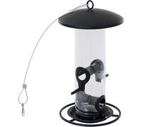 Contenitore Mangime Porta Stazione per Uccelli Vogelröhre 26cm Acciaio Selvatici