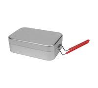 Contenitore Mess Tin Large 309R in Alluminio con Manico Rosso per Avventure Outdoor