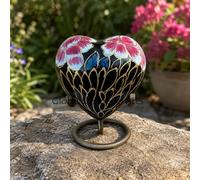 Contenitore Mini A Cuore Per Ceneri Di Cremazione Floral Blush.