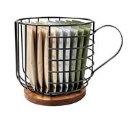 Contenitore moderno per di caffè, con base in legno | Barattolo per cialde da caffè, per cucina, soggiorno, bar, ufficio, sala da tè