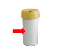 Contenitore Modo Round - diametro 38 cm - altezza 73 cm - plastica robusta - 50 L - grigio - Rotho