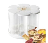 Contenitore multi grano, contenitore rotante multi sezione, trasparente, sigillato, dispenser per riso, da cucina per armadio, bancone sala da pranzo, avena, noci semi