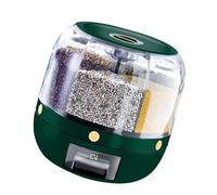 Contenitore multicerealicereale con 6 scomparti, girevole a 360 gradi, dispenser per riso da cucina, cereali secchi