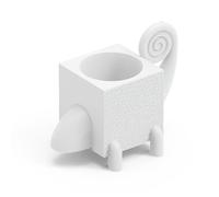 Contenitore Multifunzione FERA CAMA , il Camaleonte di Design Dimensioni 26,5x43,6x h43,3 cm vaso, a portaoggetti o a elemento decorativo colore perla bianco