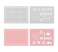 Contenitore multifunzione in silicone a forma di lettera cava, realizzato a mano, adatto per una selezione efficiente, in silicone per uso alimentare