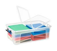 Contenitore per archiviazione Strata Smart Box - 152358 Contenitore per archivio ufficio 70x45x24,1 cm in PPL da 50l di colore trasparente in confezione da 1 Pz.