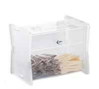 Contenitore multiuso in Plexiglass Grande per coni, coppette o cucchiaini Dimensioni 35x18,5x h 35 cm in plexiglass satinato trasparente trasparente