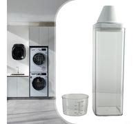 Contenitore multiuso per detersivo per bucato, detersivo in polvere, sapone, scatola a prova di perdite, con guarnizione in silicone, design trasparente (1100 ml)