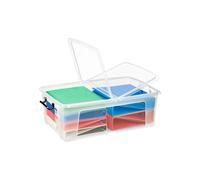 Contenitore per archiviazione Strata Smart Box - 152358 Contenitore per archivio ufficio 70x45x24,1 cm in PPL da 50l di colore trasparente in confezione da 1 Pz.