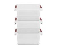 CONTENITORE MULTIUSO TRASPARENTE COPERCHIO A 2 CHIUSURE SCATTO 21,5X14X10 CM 2L