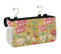 Contenitore natalizio da comodino per dormitorio con due borse a rete da appendere accanto all'organizer per casa, università, dormitorio, letto a castello, ospedale/culla, semplice primavera fresca