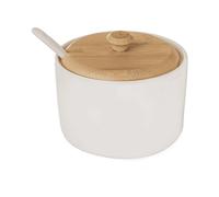 Contenitore NORTHIO Zuccheriera con coperchio in bambù, 240 ml