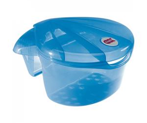 Contenitore OkBaby Coral per Giochi da Bagno Blu Trasparente