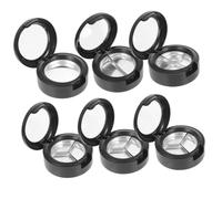 Contenitore Ombretto Rotondo 6 Pezzi Pp Nero Specchio Ricaricabile