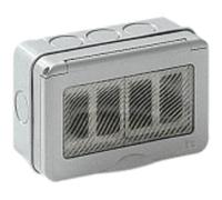 CONTENITORE PARETE IP55 4 POSTI GWS-MAGIC - ELETTROCANALI SERIE CIVILI EC310A4