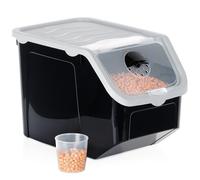 Contenitore Patate Cipolle Plastica Grigio Salvaspazio Ventilato Secchio 12L