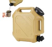 Contenitore per Acqua da Campeggio, 12L Tanica per Acqua con Rubinetti, Distributore di Acquas con Rubinetto, Portatile Serbatoio per Acquas per Pesca, Cucina, Campeggio, Scuola, Esterni (Cachi)