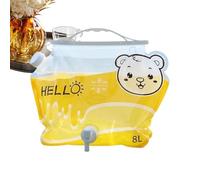 Contenitore per acqua da campeggio, 8 l, pieghevole, vuoto, senza perdite, portatile, per escursioni, escursioni, , picnic, spiaggia, viaggi, vacanze