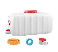 Contenitore per Acqua in plastica Bianca per Alimenti con Rubinetto - Secchio Rinforzato, Ideale per Campeggio, Preparazione alle emergenze, attività all'aperto e Come Soluzione per la conse