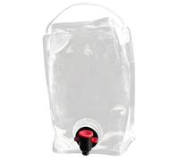 Contenitore per acqua pieghevole da 5,5 litri con rubinetto | Borsa idrica portatile con PE addensato e maniglia rinforzata
