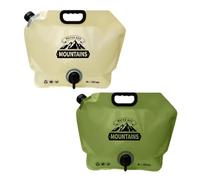Contenitore per acqua potabile da 8 litri con, Khaki green, Khaki green | Contenitore per acqua potabile da 8 litri per escursioni in campeggio, secchio per l ' acqua pieghevole, buste