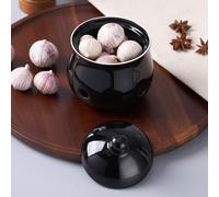 Contenitore per Aglio in Ceramica con Coperchio, Salva-aglio, Porta-aglio
