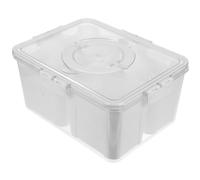 Contenitore per Alimenti Frigo in Plastica Riutilizzabile, Multi-scomparto | Frutta e Pane, Uso in Cucina e Organizzazione del Frigorifero, Robusto, Facile da Pulire, Trasparente