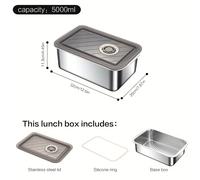 Contenitore per alimenti in acciaio inossidabile aggiornato con ermetico a di perdite (2800 ml/4000 ml/5000 ml) Contenitore per alimenti a chiusura rapida a di perdite con con data registrabile