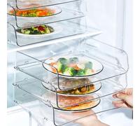 Contenitore per alimenti in stile giapponese con design impilabile per ottimizzare lo spazio e fornire un facile accesso al contenuto (bianco)