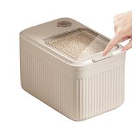 Contenitore per alimenti per animali domestici, bianco, ermetico, contenitore per cibo per cani, resistente, multiuso, per cereali, farina di riso, cereali, farina di riso, resistente