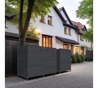 Contenitore per bidoni della spazzatura Roma, 3 tonnellate, per rivestimento del bidone della spazzatura da 240 l, in legno impregnato, preassemblato, colore: antracite