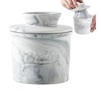 Contenitore per burro - Coccio per burro da 10 x 10 cm con coperchio, contenitore per in ceramica, contentore per barattoli per feste, riunioni, picnic, brunch, , pasti in famiglia, cucina