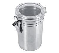 Contenitore per Caffè in Acciaio Inossidabile, Contenitore per Alimenti in Acciaio con Coperchio e Morsetto di Bloccaggio Barattolo per Cereali da Cucina Sigillato Sottovuoto per Caffè Tè Noci(XL)