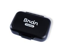 Contenitore per capsule BrainMarket, nero Pratico portapillole con 6 scomparti