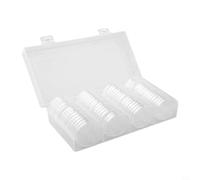 Contenitore per capsule di monete, con 60 supporti trasparenti e fodere in schiuma regolabili, per monete da 17 mm a 40 mm, materiale PC antigraffio per una casa sicura (B)