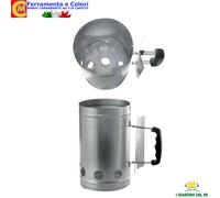 Contenitore per Carbone barbecue BBQ camino per accendere carbonella in Acciaio