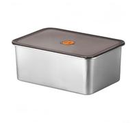 Contenitore per carne in acciaio inox di grande capacità con coperchio, organizer per frigorifero con coperchio sigillato per evitare lo scambio di gas e preservare il sapore (30 x 21 x 14,5 cm)