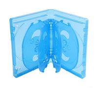 Contenitore per CD, in plastica, capacità di 10 dischi, per Blu-ray, DVD, film e CD audio, layout efficiente per una facile organizzazione (blu)
