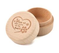 Contenitore per ceneri di cani e gatti, scatola commemorativa per la perdita, scatola commemorativa in legno con incisione per i denti del cane, scatola dei ricordi per peli di animali domestici, urna